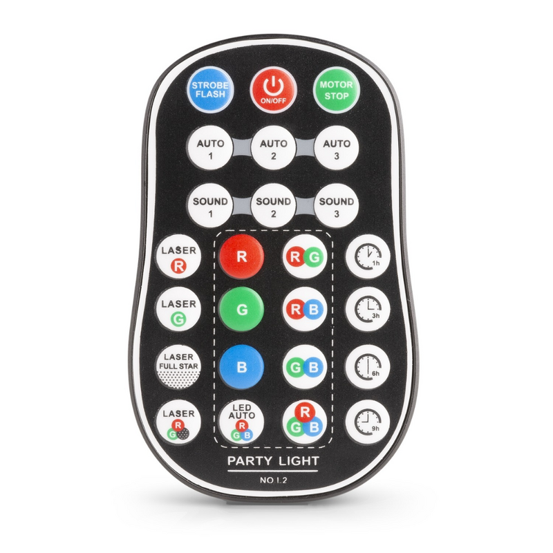 Athena RG Gobo Laser met accu en LED rood/groen