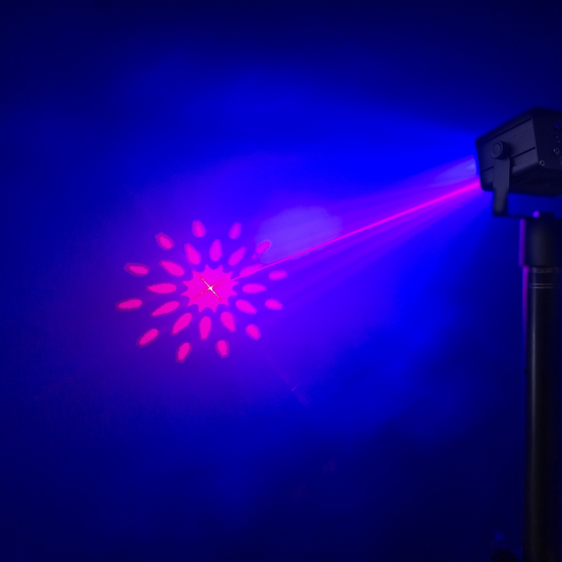 Athena RG Gobo Laser met accu en LED rood/groen