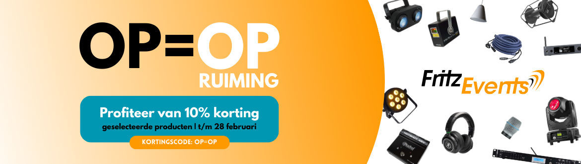 Op=opruiming bij Fritz-Events