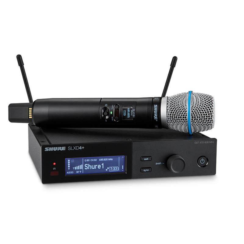 Shure SLXD24+E/B87A Draadloze Beta87A microfoon set SLXD24+E/B87A Draadloze Beta87A microfoon set