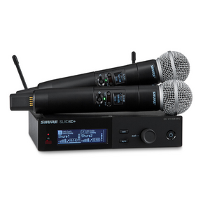 Shure SLXD24D+E/58 Dubbele draadloze SM58 microfoon set SLXD24D+E/58 Dubbele draadloze SM58 microfoon set
