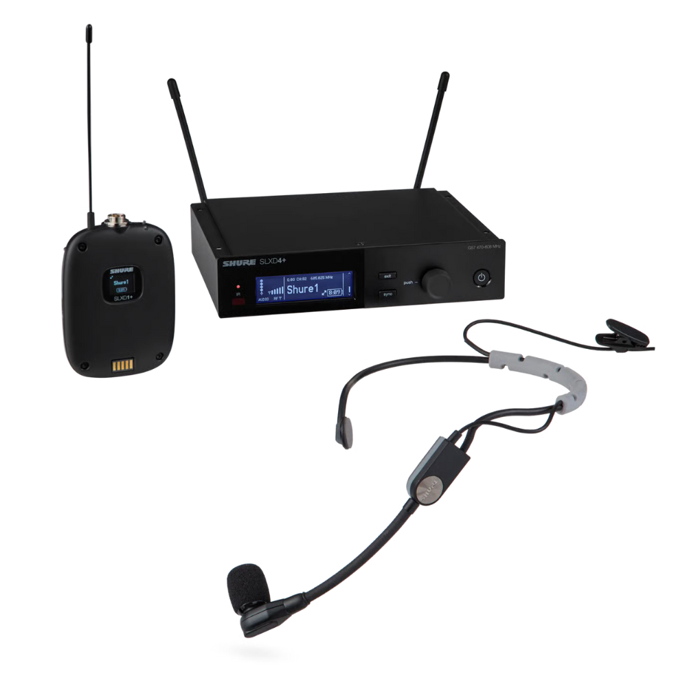Shure SLXD14+E/SM35 Draadloze SM35 headsetmicrofoon set