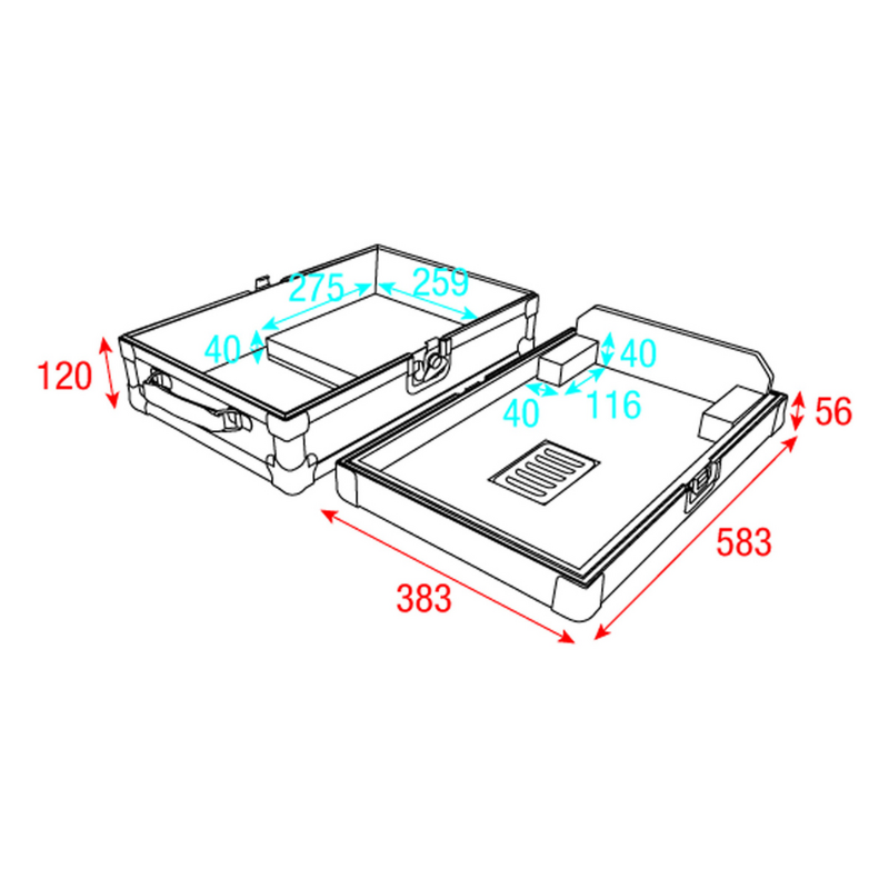 Flightcase voor AlphaTheta CDJ-3000X