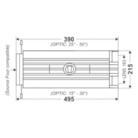 Zoomoptiek 25° tot 50° voor de BT-PROFILE160/250/500TW/LED ENGINE