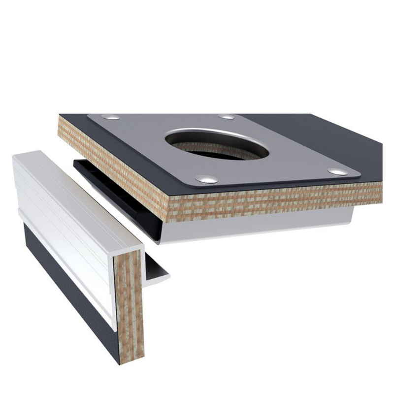 L2470-2/MBZ Afdekplaat voor L2470, L2471 & L2472 zilver