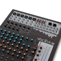 VIBZ 12DC 12-kanaals PA-mixer met effecten en compressor