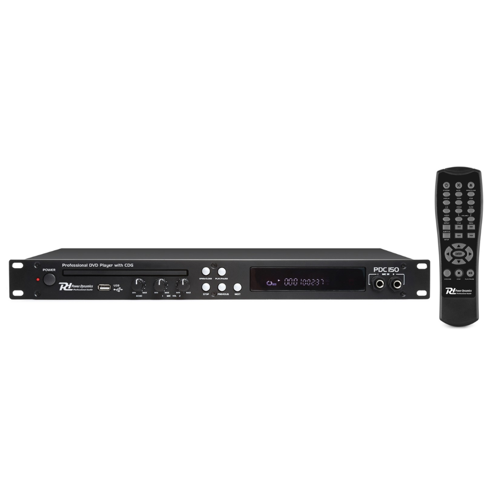 Power Dynamics DC150 DVD-speler met CD+G en USB 19 inch