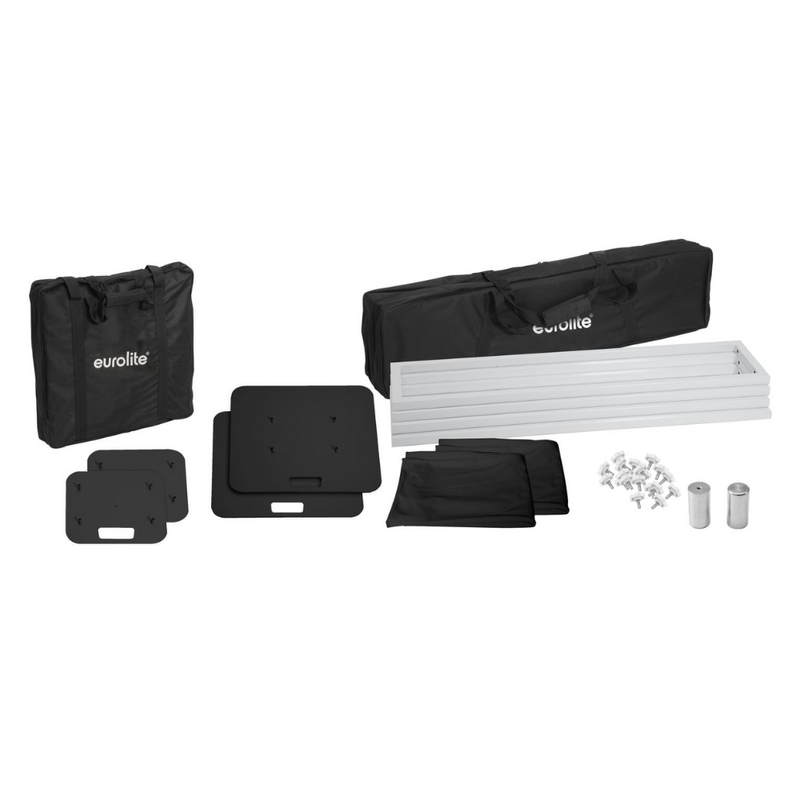 2x Stage Stand 150cm met covers en tas zwart