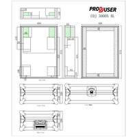CDJ-3000X-BL flightcase voor CDJ-3000X zwart