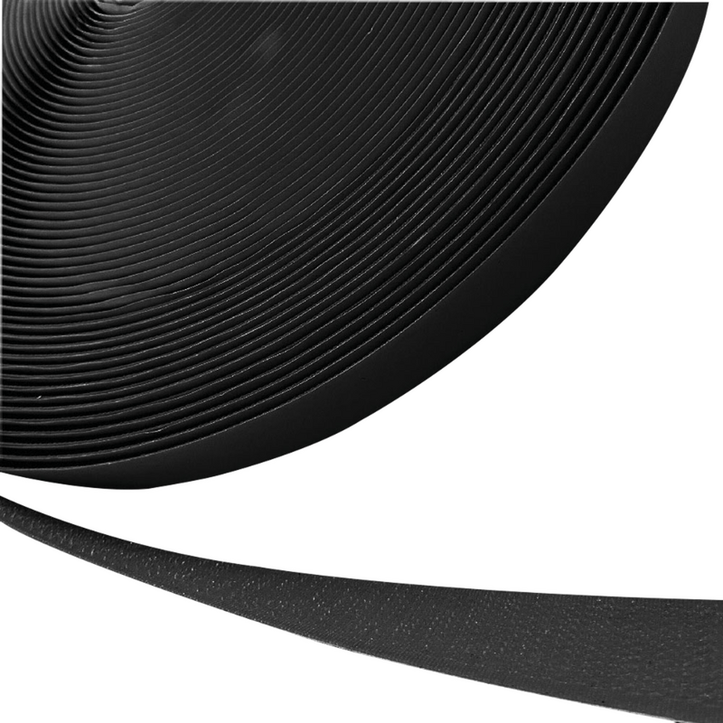 Klittenband 20mm 25m zwart