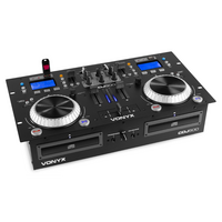 CDJ500 Dubbele speler met versterker CD/MP3/USB/BT