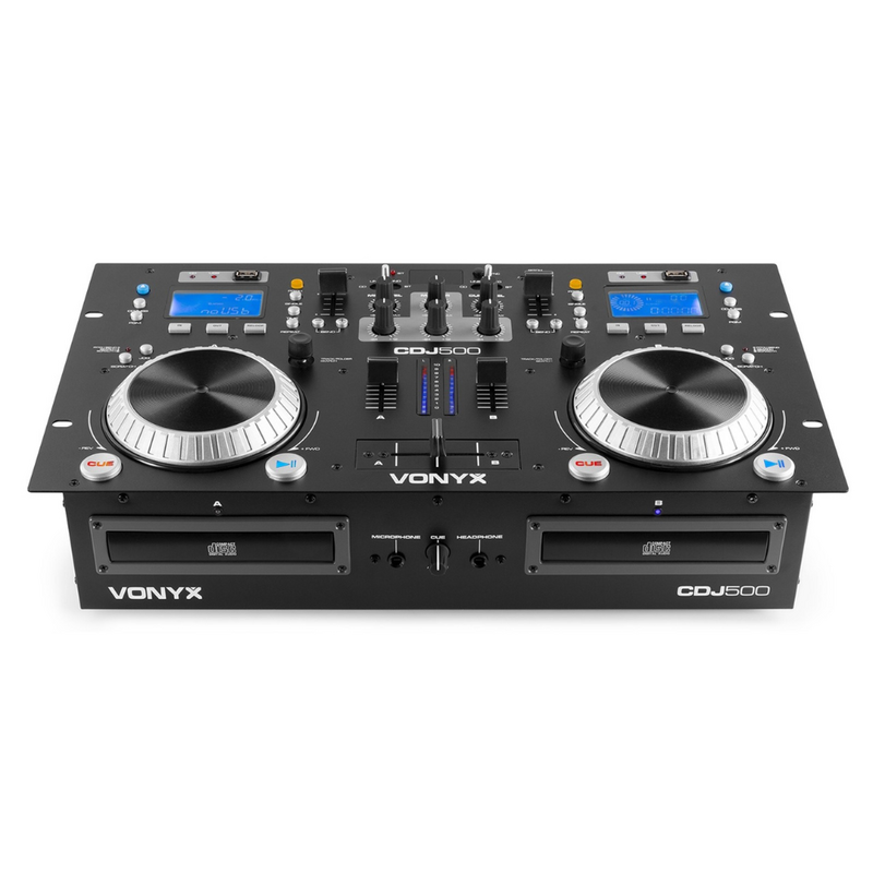 CDJ500 Dubbele speler met versterker CD/MP3/USB/BT