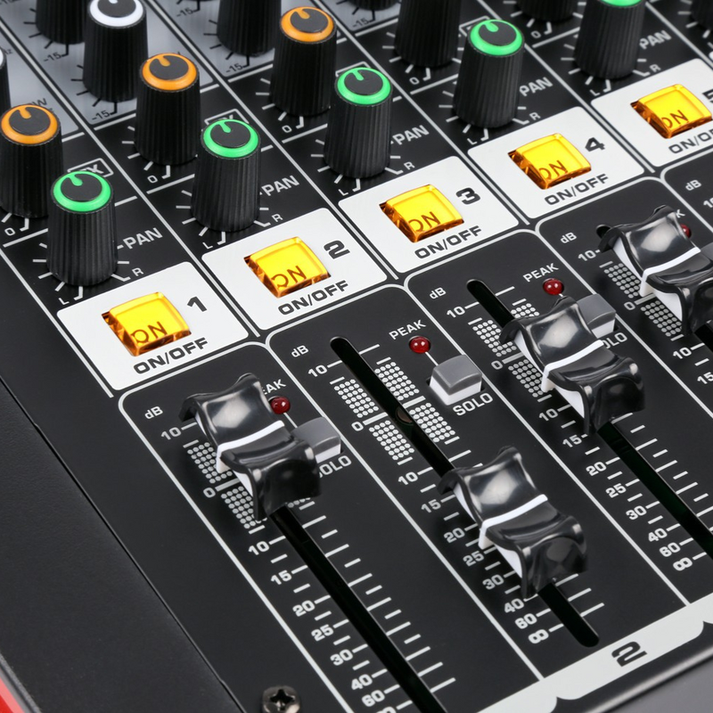 PDM-M804A 8-Kanaals studiomixer met versterker