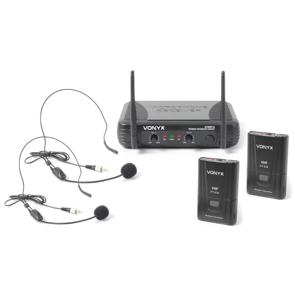 Vonyx STWM712H dubbel draadloos headsetsysteem