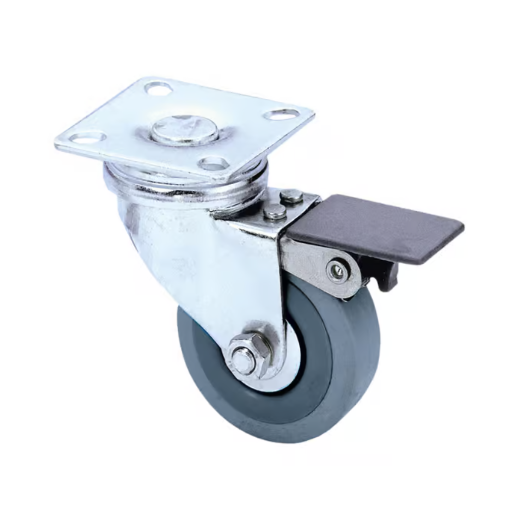 Guitel 3703 grijs zwenkwiel 50mm met rem