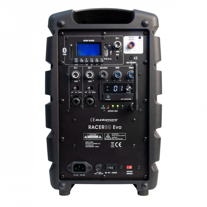 RACER80 Evo Draagbare speaker op accu 6 inch