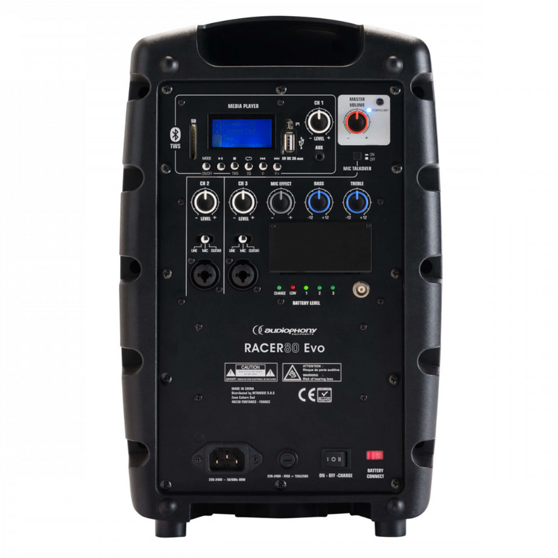 RACER80 Evo Draagbare speaker op accu 6 inch