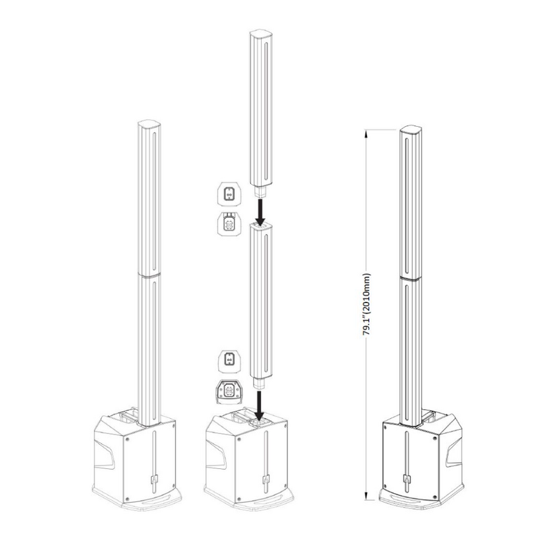 ADJ AVANTE AS8 Kolom PA systeem AVANTE AS8 Kolom PA systeem