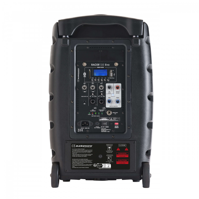 RACER120 Evo Draagbare speaker op accu 6 inch