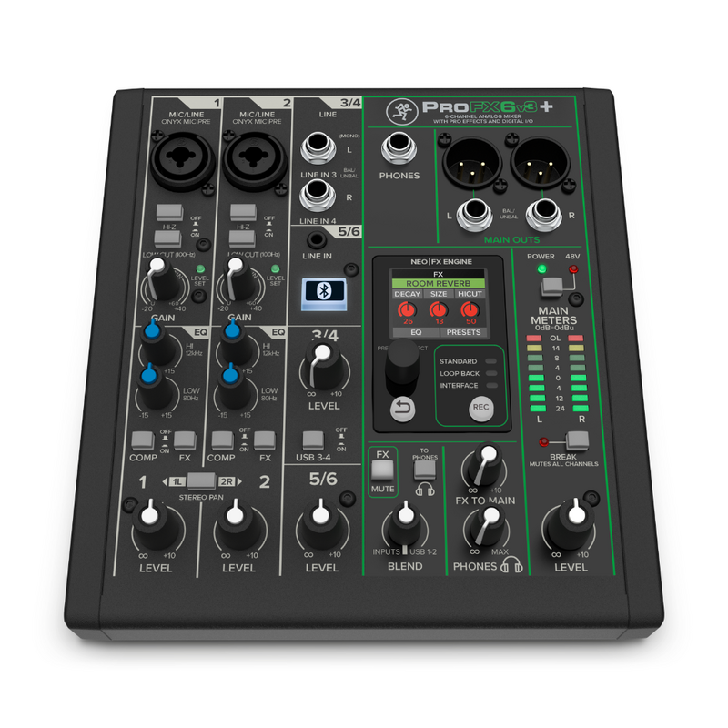Mackie ProFX6v3+ 6-kanaals mengpaneel met USB-interface ProFX6v3+ 6-kanaals mengpaneel met USB-interface