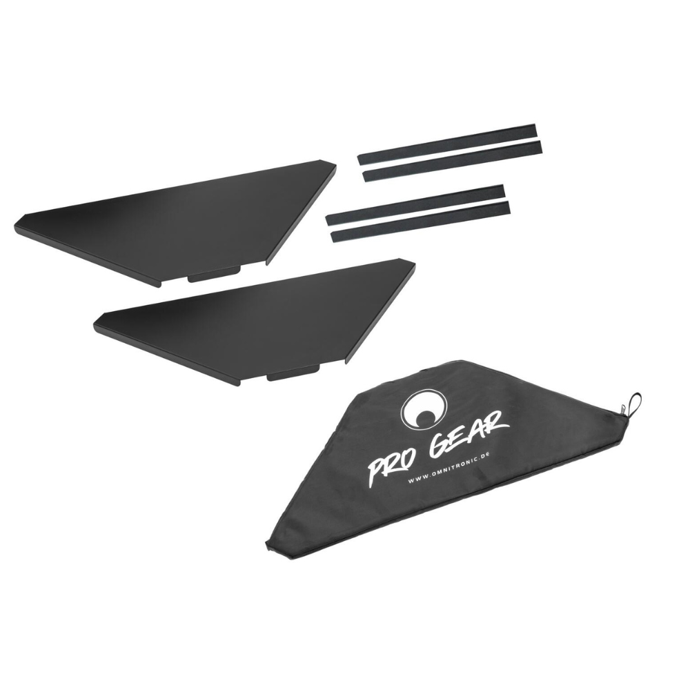 Omnitronic Hoekplaten Zwart voor DJ booths met tas set (2 stuks) afbeelding