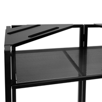 Hoekplaten Zwart voor DJ booths met tas set (2 stuks) 