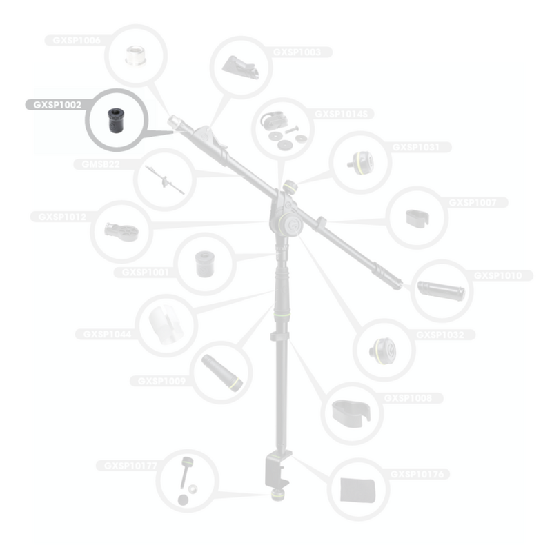 GXSP1002 Microfoonklem en boomhouder 12mm