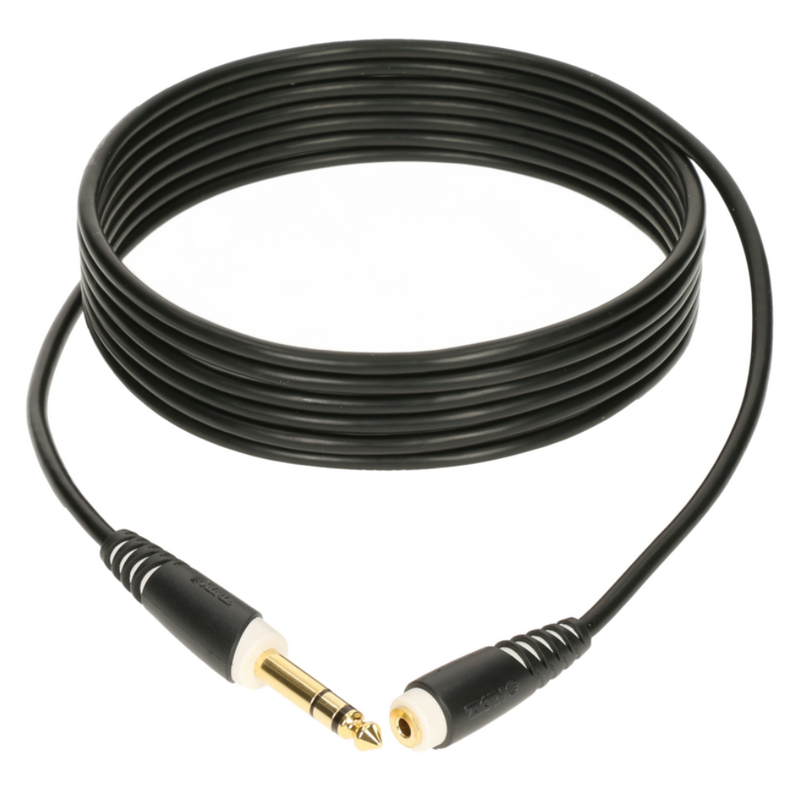 AS-EX60600 Verlengkabel TRS 6,3mm male naar 3,5mm female 6m