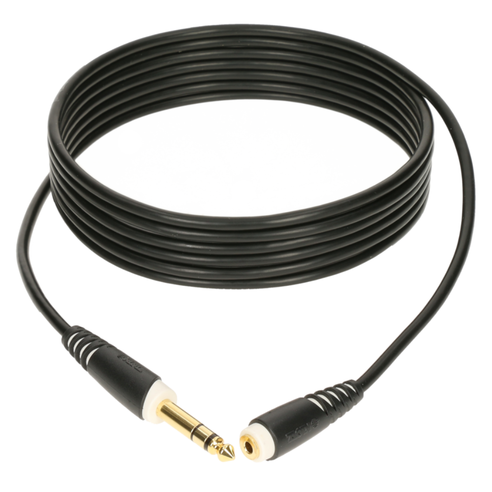 AS-EX60600 Verlengkabel TRS 6,3mm male naar 3,5mm female 6m