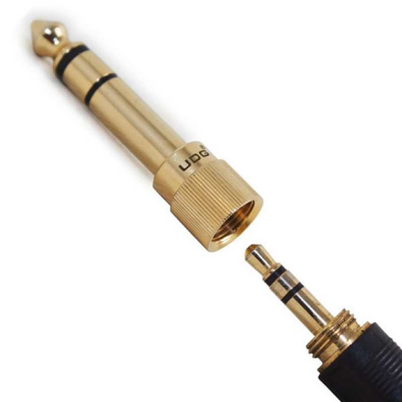Ultimate Headphone Adapter 3,5mm female naar 6,35mm male met schroefdraad
