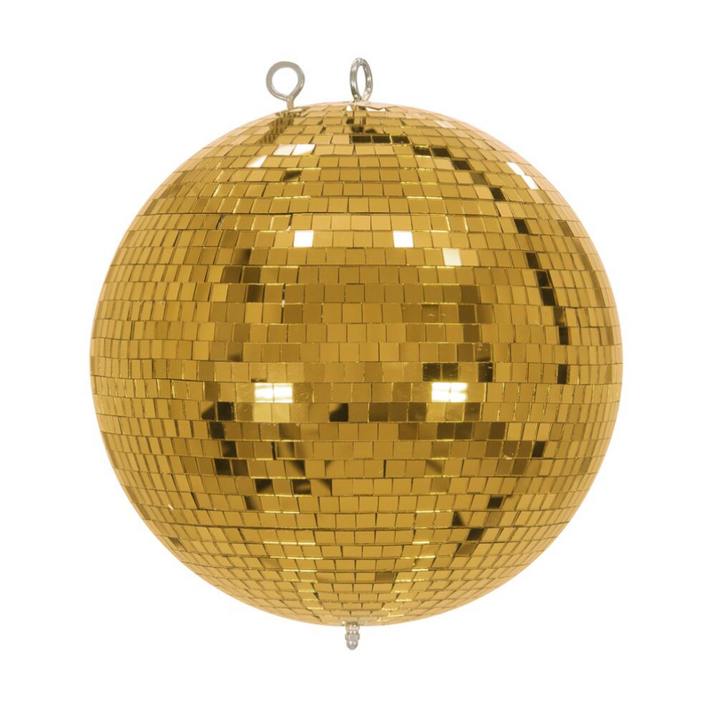 Spiegelbol 30cm spiegeltjes 10x10mm goud