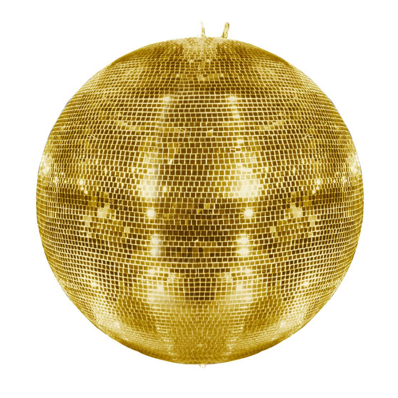 Spiegelbol 75cm spiegeltjes 10x10mm goud