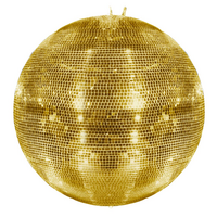 Spiegelbol 100cm spiegeltjes 10x10mm goud