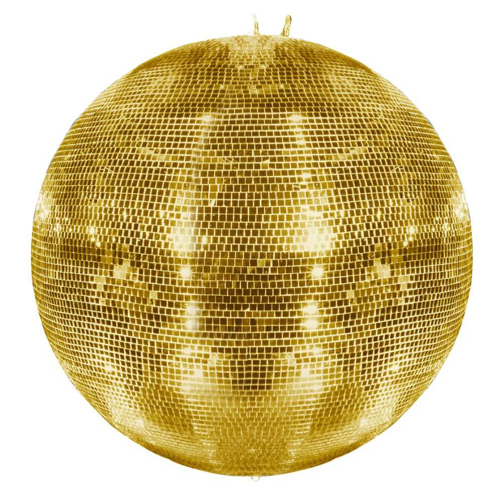 Eurolite Spiegelbol 100cm spiegeltjes 10x10mm goud