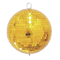 Spiegelbol 20cm spiegeltjes 10x10mm goud