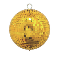 Spiegelbol 15cm spiegeltjes 10x10mm goud