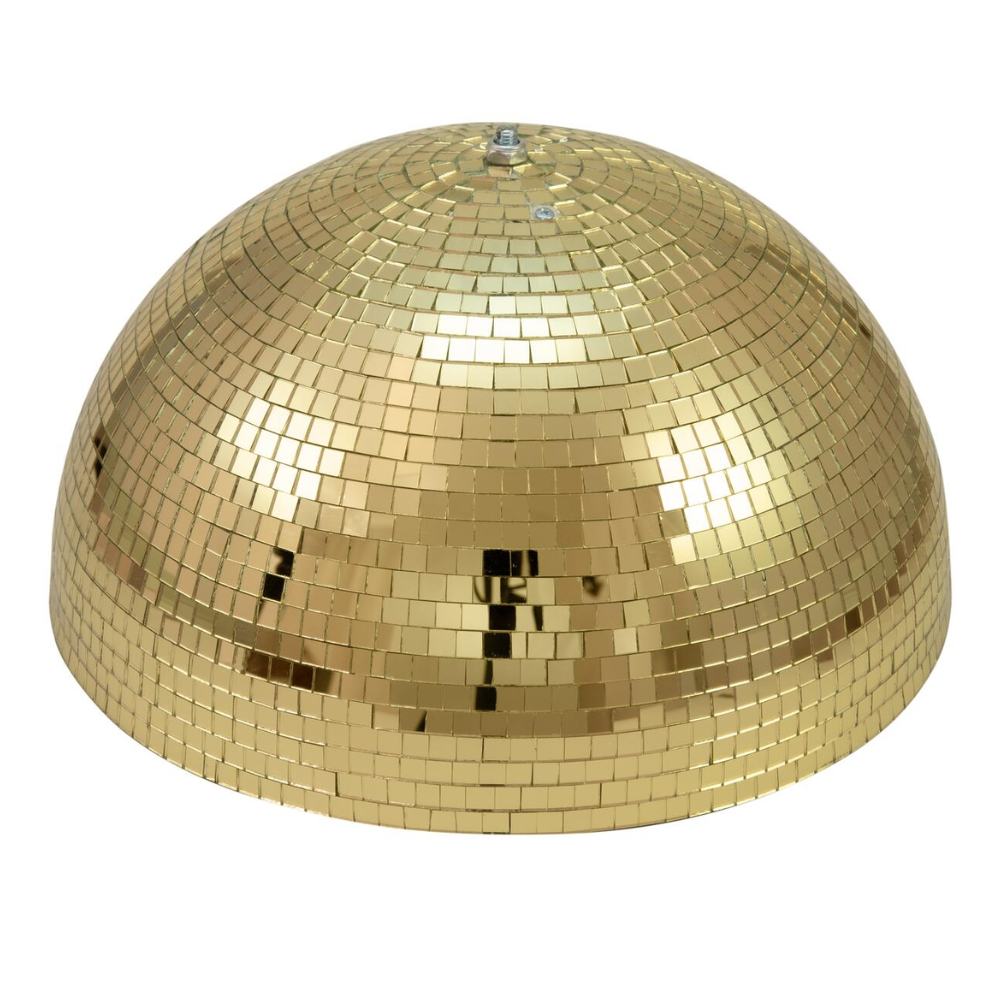 Eurolite Halve spiegelbol 40cm met motor goud