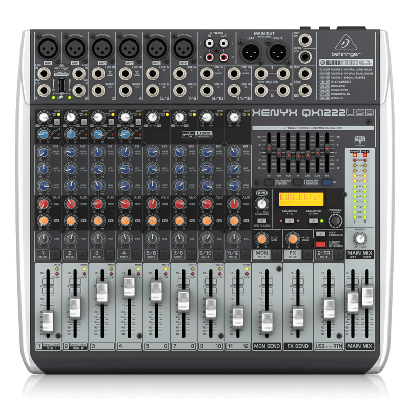 Xenyx QX1222USB PA en studiomixer