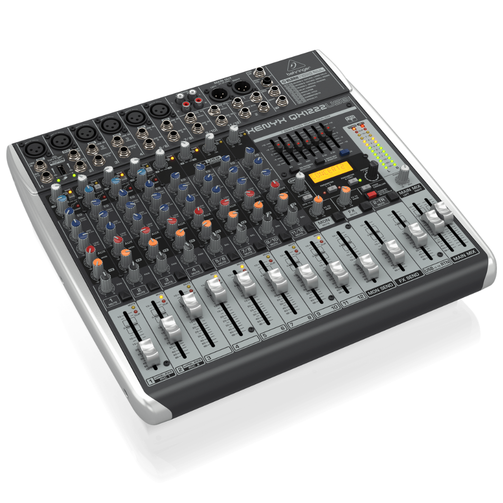 Behringer Xenyx QX1222USB PA en studiomixer