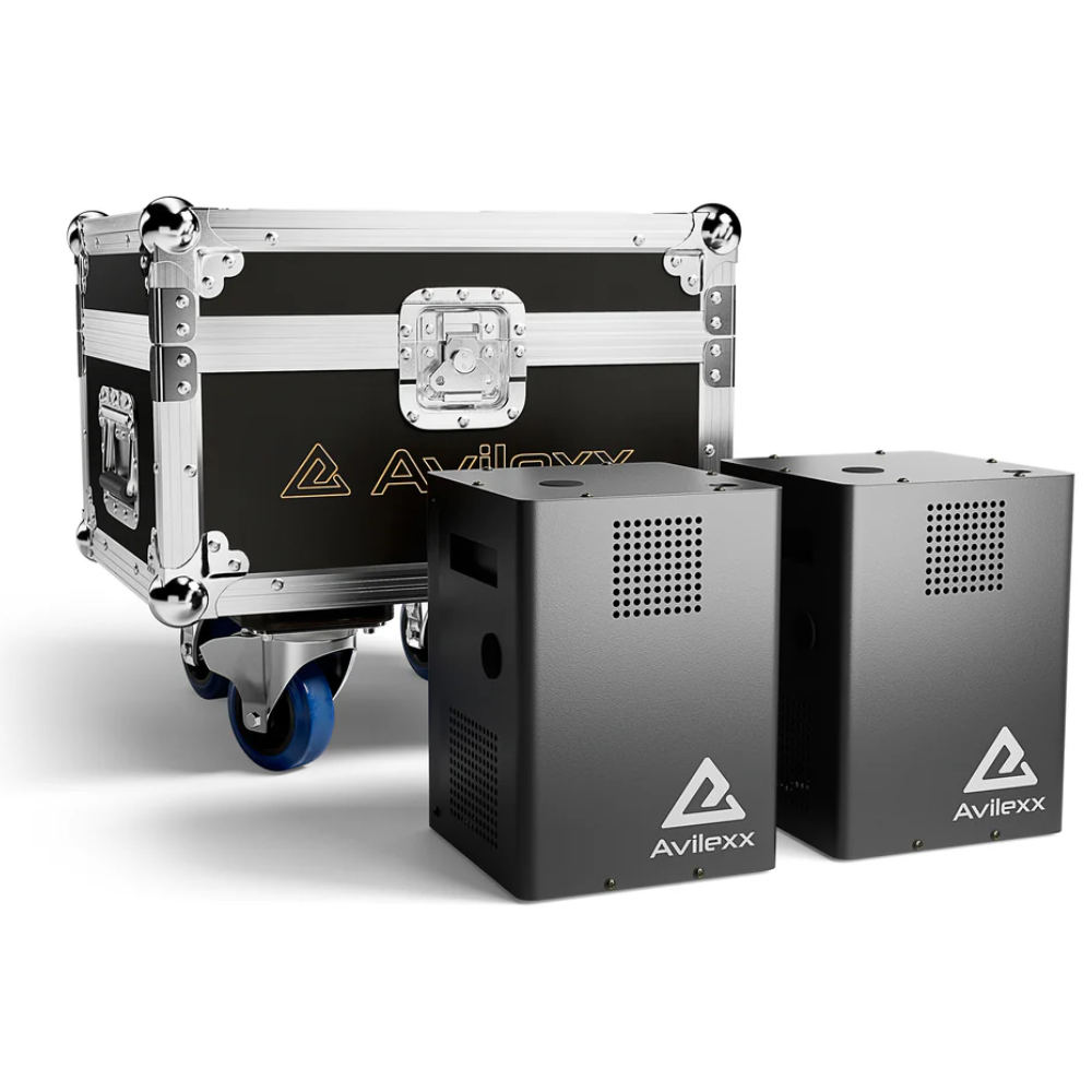 Avilexx 2x Sparkus 1 Sparkular machine + flightcase set afbeelding