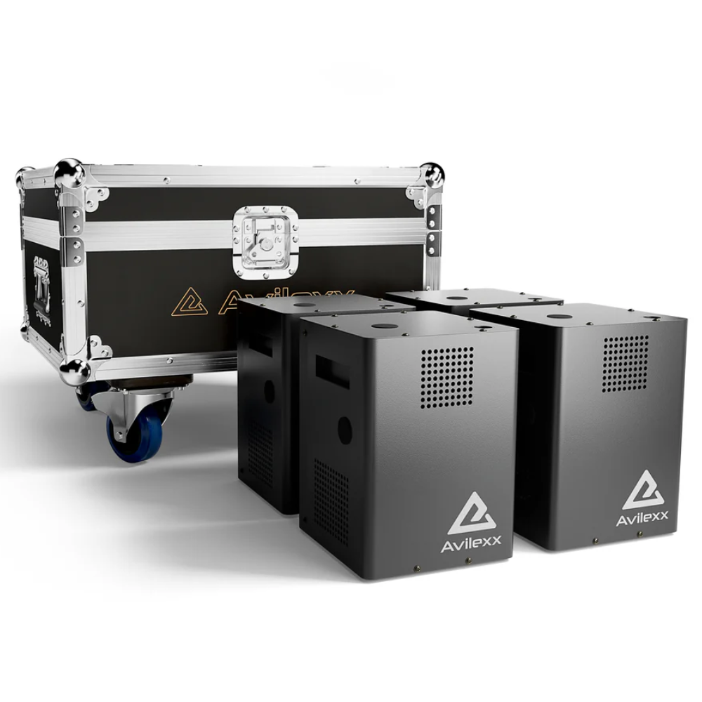 Avilexx 4x Sparkus 1 Sparkular machine + flightcase set afbeelding