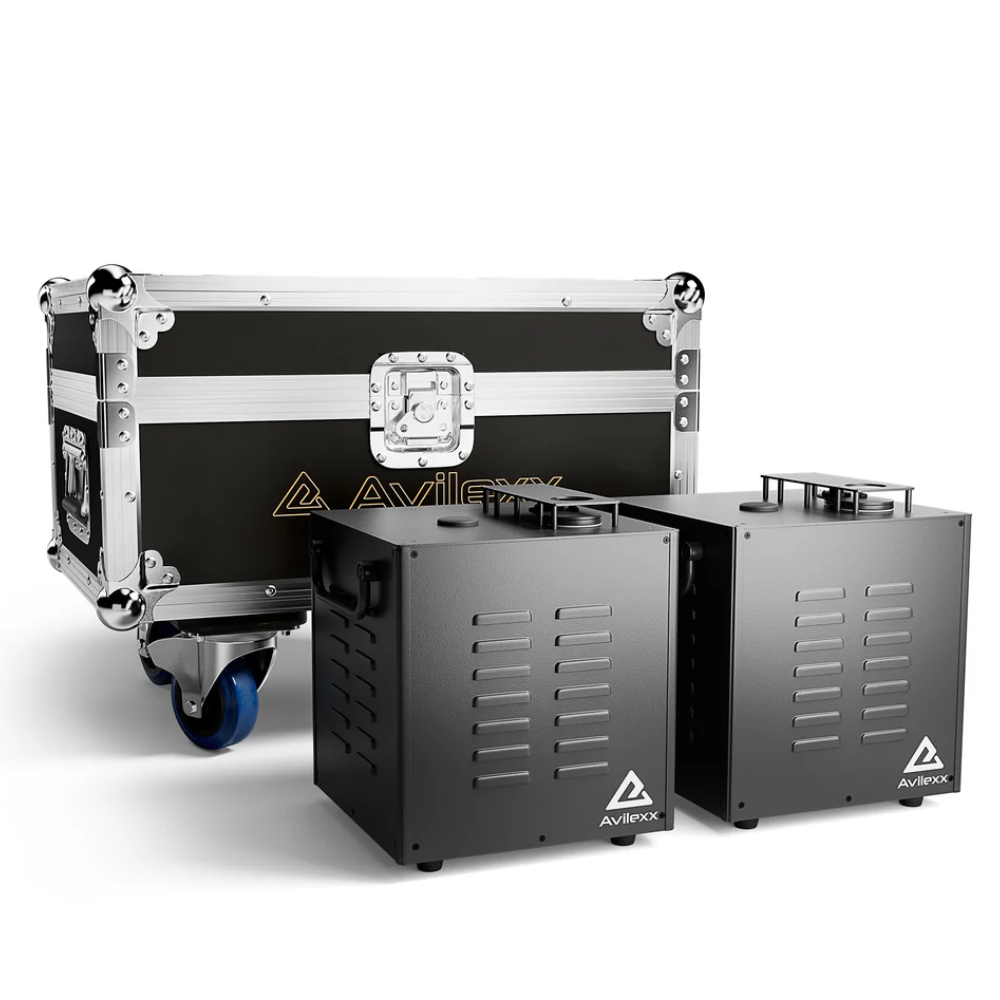 Avilexx 2x Sparkus 2 Sparkular machine + flightcase set afbeelding