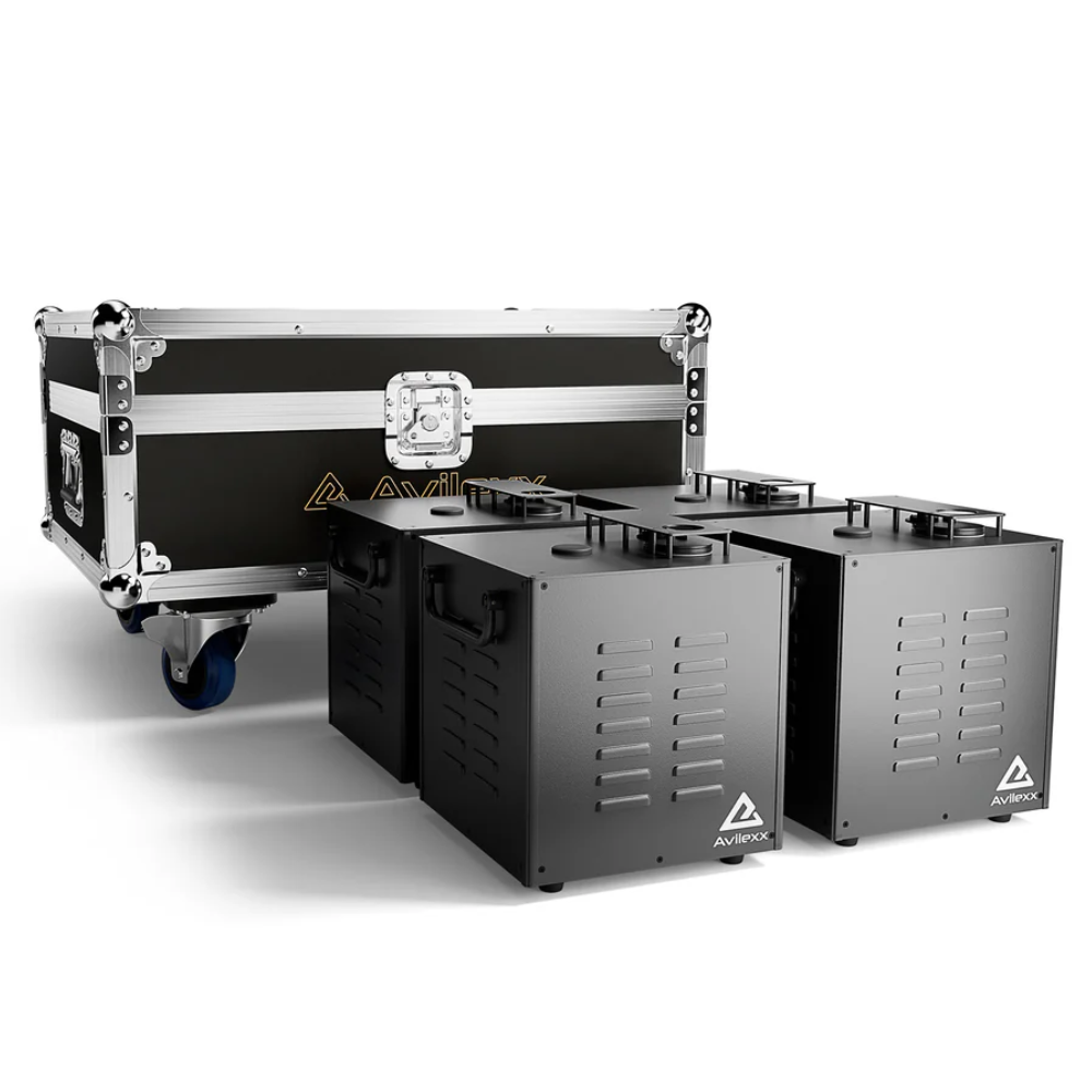 Avilexx 4x Sparkus 2 Sparkular machine + flightcase set afbeelding