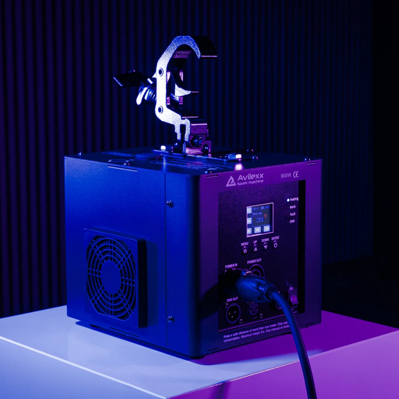 2x Sparkus 5 Sparkular machine + flightcase set