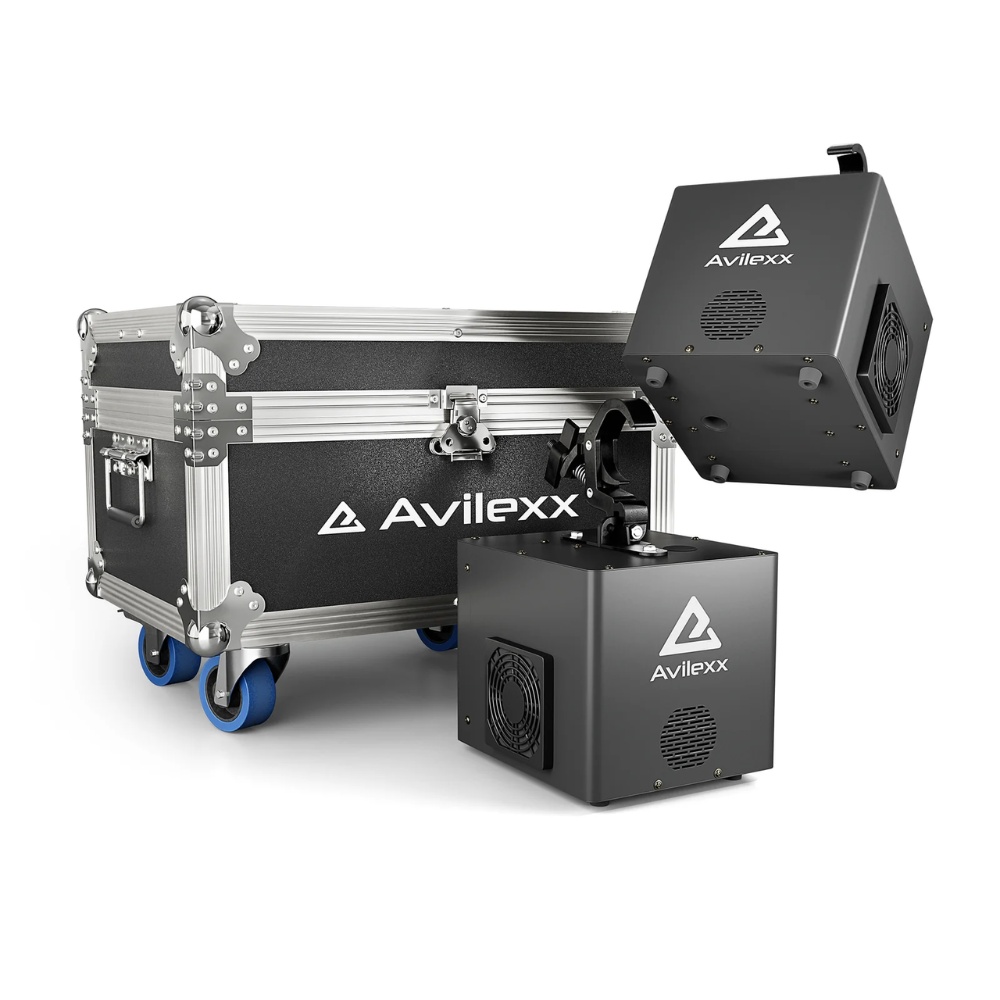 Avilexx 2x Sparkus 5 Sparkular machine + flightcase set afbeelding
