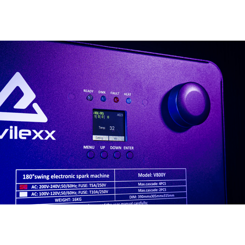 Avilexx 2x Sparkus 6 Sparkular machine + flightcase set 2x Sparkus 6 Sparkular machine + flightcase set