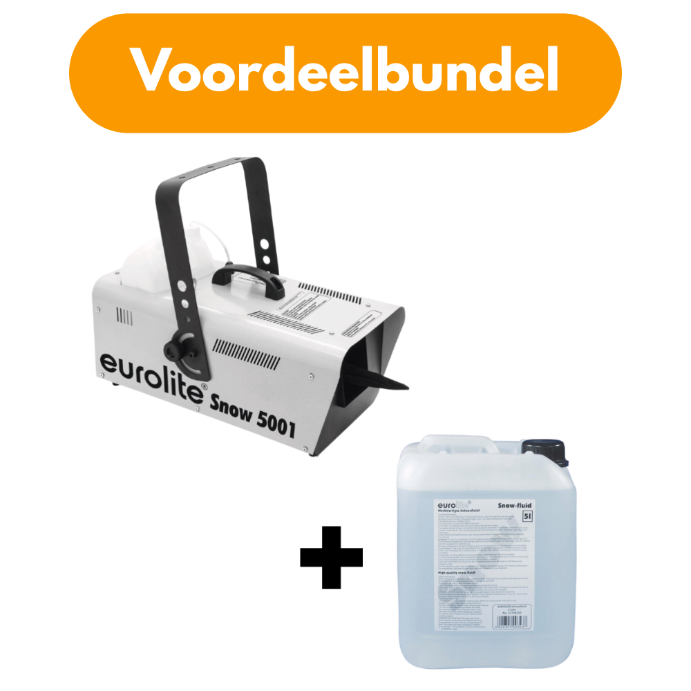 Eurolite Snow 5001 sneeuwmachine 1500W + sneeuwvloeistof 5L afbeelding