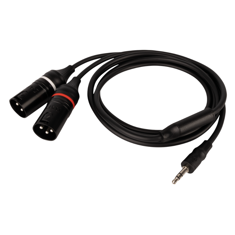 FL120 verloopkabel 1x minijack naar 2x XLR male 3m