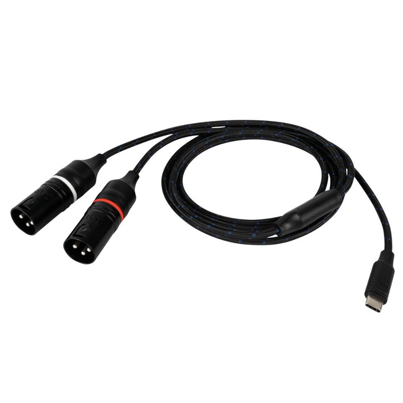 FL115 verloopkabel USB-C naar 2x XLR male 1,5m