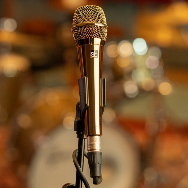 V7 GOLD Dynamische zangmicrofoon goud